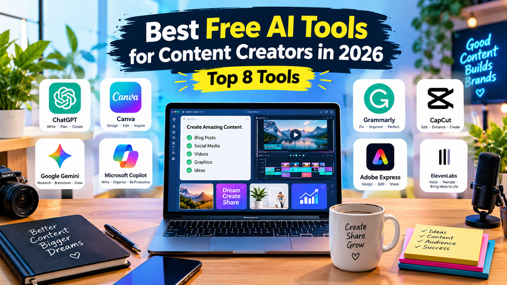 Best Free AI Tools for Content Creators in 2026